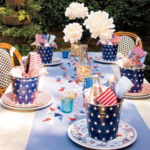 4th of July table-setting 4th of July