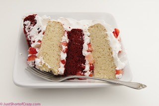 red velvet, vanilla, strawberry layer cake-11