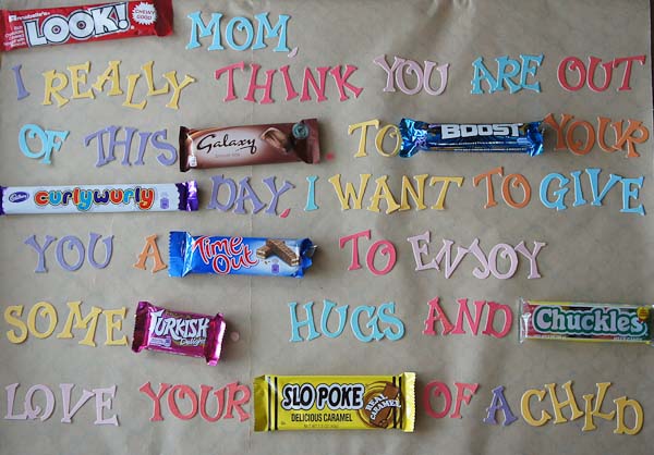 mothers day candy card