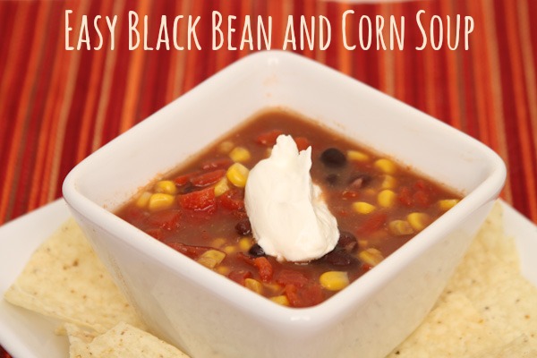 black bean & corn soup