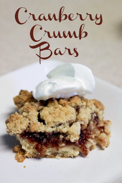 Be Carton Smart & A Cranberry Crumb Bars Recipe - Just Short of Crazy