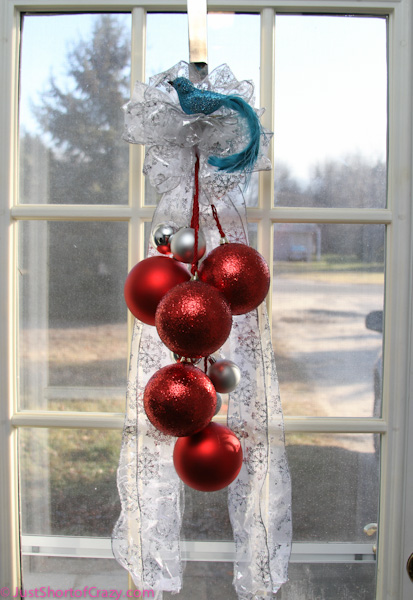 Christmas Door Decoration For Under $25 #KmartHoliday - Just Short of Crazy