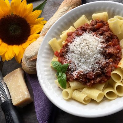 One-Pot Chunky Italian Meat Sauce Recipe - Just Short of Crazy