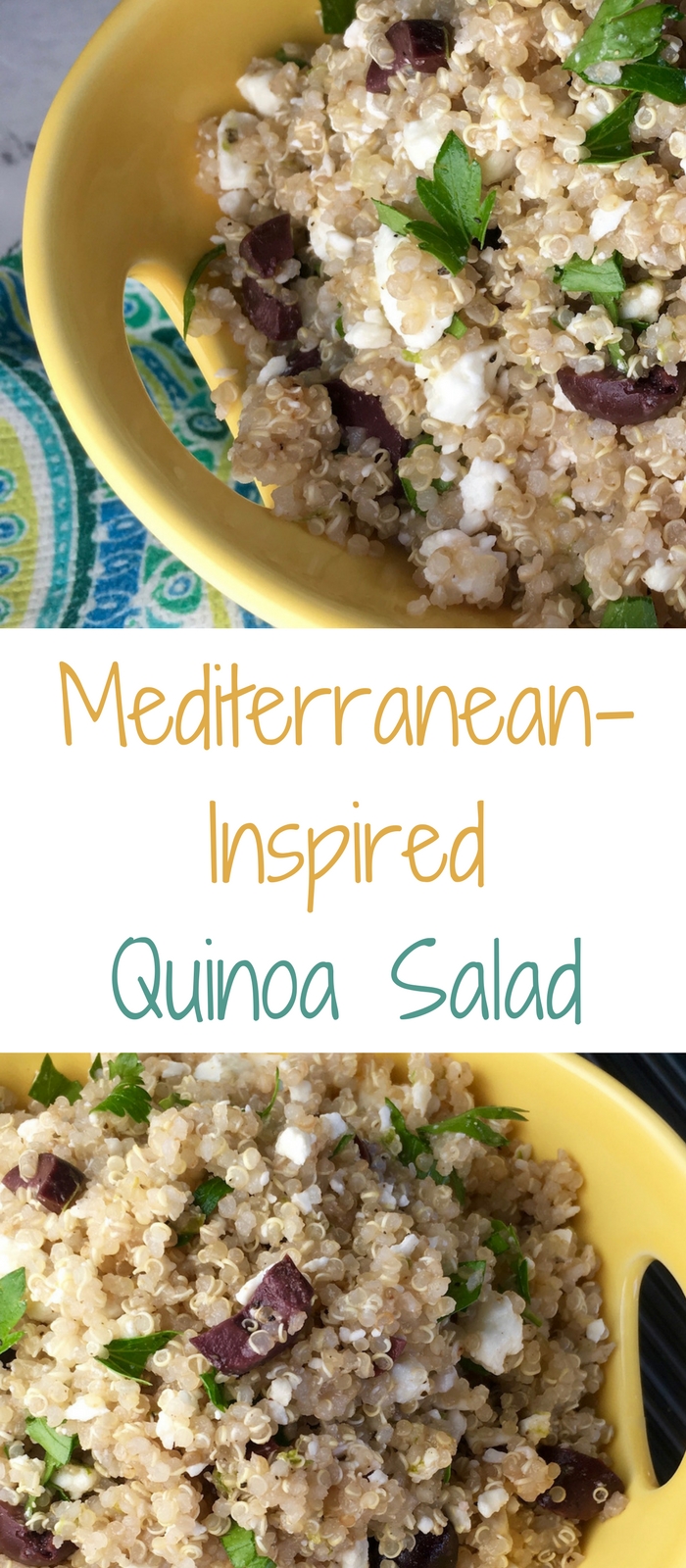 Mediterranean Inspired Quinoa Salad Recipe - Just Short of Crazy