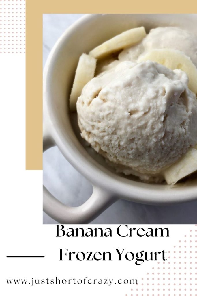 Banana Cream Frozen Yogurt Recipe - Just Short of Crazy