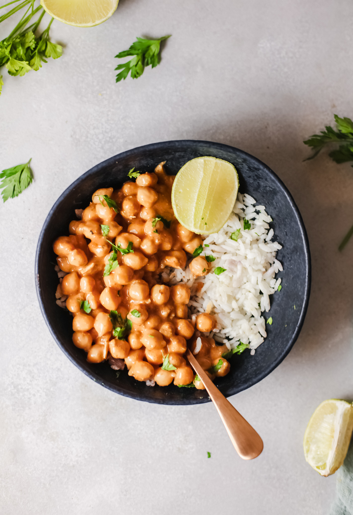 Delicious Indian Butter Chickpeas Recipe - Vegetarian - Just Short of Crazy